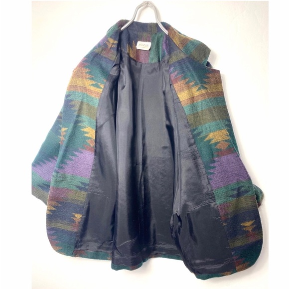 Vintage 90s Southwestern Aztec Blazer Semi-Structured Small - Picture 12 of 14